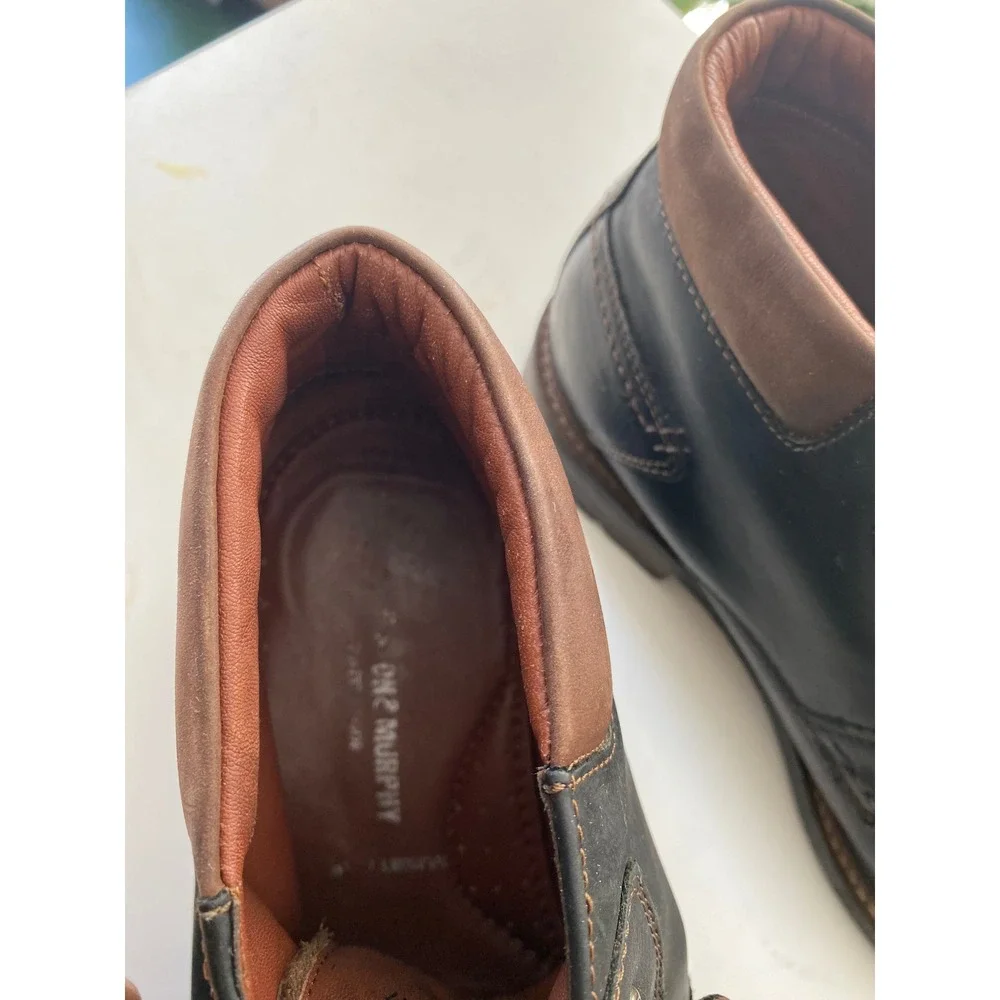 Johnston & Murphy Waterproof Moc Toe Chukka Boots Men 10M Black Leather